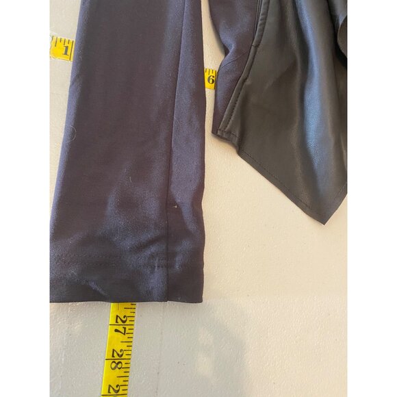 Kut from Kloth Open Front Brown Faux Leather Jacket Large - Picture 9 of 10